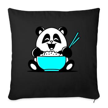 Panda - Sofa pillowcase 17,3'' x 17,3'' (45 x 45 cm) - black - Front