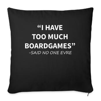 boardgame chess backgammon game night - Sofakissenbezug 45 x 45 cm - Schwarz - Vorne