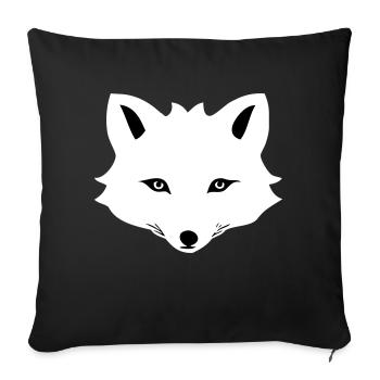 Cartoon arktischer Fuchs - Sofakissenbezug 45 x 45 cm - Schwarz - Vorne