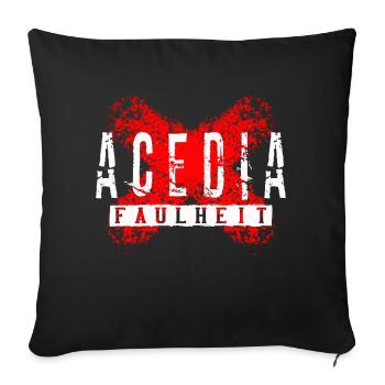 Acedia - Die Faulheit - Sofakissenbezug 45 x 45 cm - Schwarz - Vorne