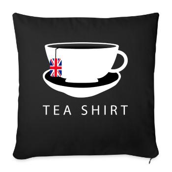 I Love English Tea UK Flag Fun Novelty Souvenir - Housse de coussin décorative 45 x 45 cm - noir - Devant