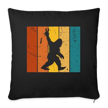 Gorilla Geschenk Vintage - Sofakissenbezug 45 x 45 cm - Schwarz - Vorne