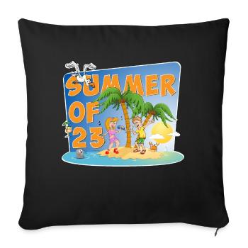 L’été coloré et joyeux de 2023 - Housse de coussin décorative 45 x 45 cm - noir - Devant