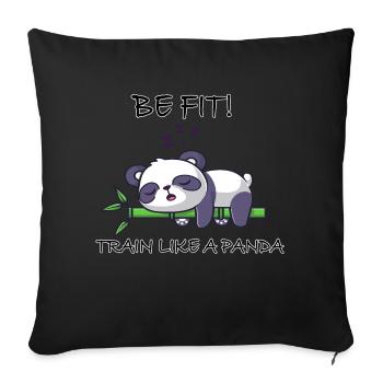 Soyez en forme comme un panda - Housse de coussin décorative 45 x 45 cm - noir - Devant
