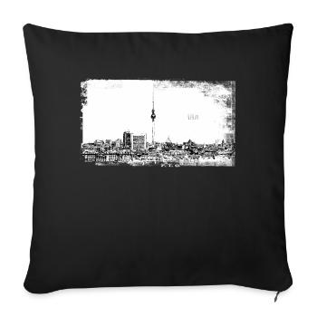 Berlin deutschland techno rave musik party reisen - Sofakissenbezug 45 x 45 cm - Schwarz - Vorne