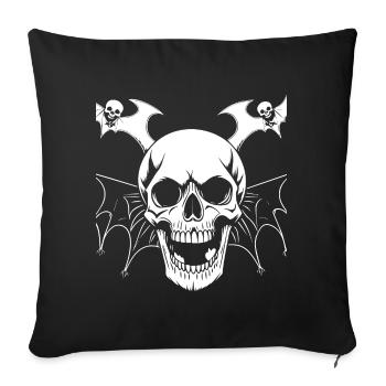 Horror Skull Skull Art Skull Gothic Heavy Metal - Sofa pillowcase 17,3'' x 17,3'' (45 x 45 cm) - black - Front
