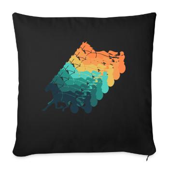 Traber Vintage Geschenk Rennen - Sofakissenbezug 45 x 45 cm - Schwarz - Vorne