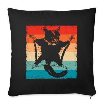 Retro Vintage Sugar Glider Besitzer Sugar Gliders - Sofakissenbezug 45 x 45 cm - Schwarz - Vorne
