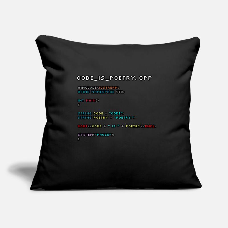 Code is Poetry.CPP Sofa pillowcase 17,3'' x 17,3'' (45 x 45 cm)