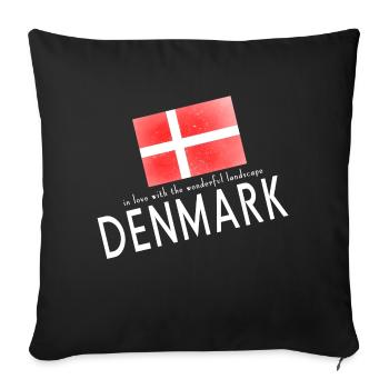 Denmark Danmark - Sofa pillowcase 17,3'' x 17,3'' (45 x 45 cm) - black - Front