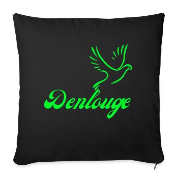 Denlouge - Sofa pillowcase 17,3'' x 17,3'' (45 x 45 cm) - black - Front
