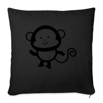 monkey - Sofakissenbezug 45 x 45 cm - Schwarz - Vorne