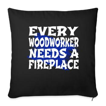 Jokes Carpenter Work Tshirts Funny Happy Hobbyists - Sofa pillowcase 17,3'' x 17,3'' (45 x 45 cm) - black - Front