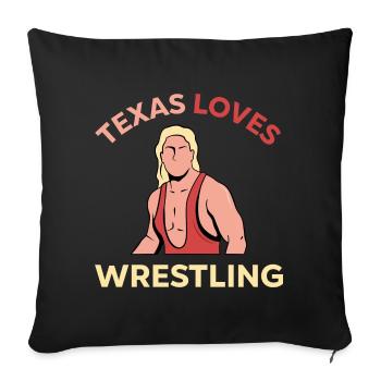 Texas wrestling design for proud Texas fans - Sofa pillowcase 17,3'' x 17,3'' (45 x 45 cm) - black - Front
