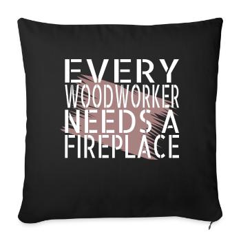 Une idée de prière de charpentiers meilleure idée de cadeau - Housse de coussin décorative 45 x 45 cm - noir - Devant