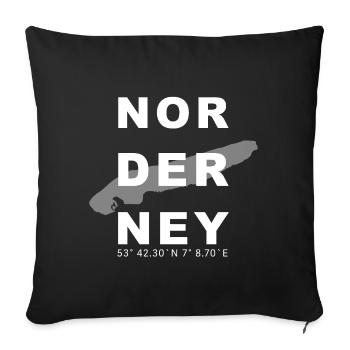 Norderney - Sofakissenbezug 45 x 45 cm - Schwarz - Vorne