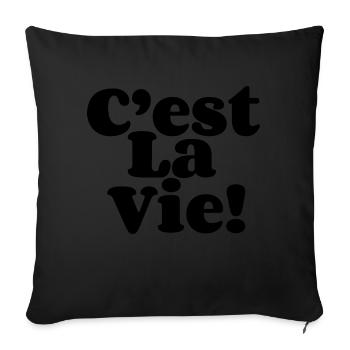 C'est la vie - Housse de coussin décorative 45 x 45 cm - noir - Devant