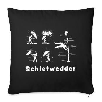 Schietwedder - Sofakissenbezug 45 x 45 cm - Schwarz - Vorne