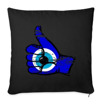 Nazar All Clear Icon Used - Sofa pillowcase 17,3'' x 17,3'' (45 x 45 cm) - black - Front