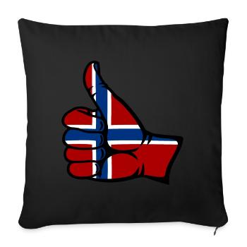 Norway Flag All Clear Icon - Sofa pillowcase 17,3'' x 17,3'' (45 x 45 cm) - black - Front