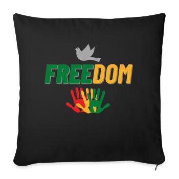 Freedom - Sofakissenbezug 45 x 45 cm - Schwarz - Vorne