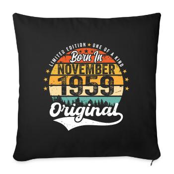 Legendary since November 1959 - 1959 - Sofa pillowcase 17,3'' x 17,3'' (45 x 45 cm) - black - Front