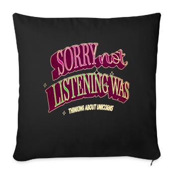 Dragon Hug Unicorn Unicorn Love Funny Quote - Sofa pillowcase 17,3'' x 17,3'' (45 x 45 cm) - black - Front