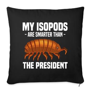 Asseln | Insekten Isopoden Tiere Assel Geschenke - Sofakissenbezug 45 x 45 cm - Schwarz - Vorne