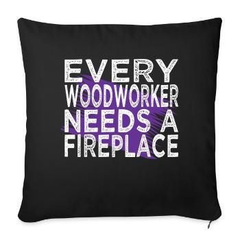 Carpentry Carpenter Quotes Tshirts Job - Sofa pillowcase 17,3'' x 17,3'' (45 x 45 cm) - black - Front