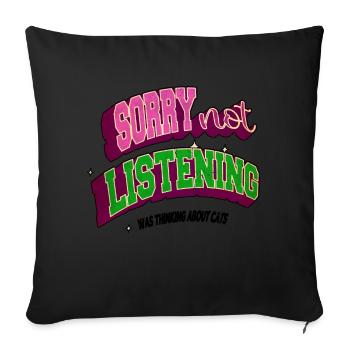 Cat Lover persan Pet Cat Business Cat Tshirts - Housse de coussin décorative 45 x 45 cm - noir - Devant