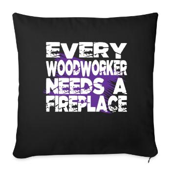 Love Carpenter Tshirts Americas Mason Job - Sofa pillowcase 17,3'' x 17,3'' (45 x 45 cm) - black - Front