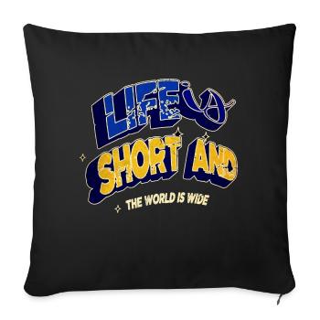 outdoors eiffel tower jokes buy far away countries - Sofakissenbezug 45 x 45 cm - Schwarz - Vorne