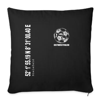 Koordinaten Bielefeld - Sofakissenbezug 45 x 45 cm - Schwarz - Vorne