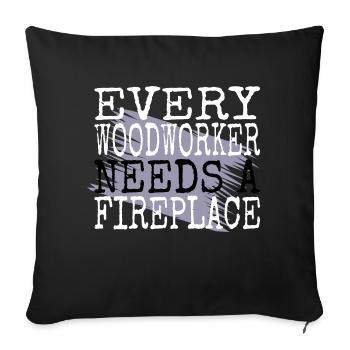 carpenter joke arborists carpenter funny - Sofa pillowcase 17,3'' x 17,3'' (45 x 45 cm) - black - Front