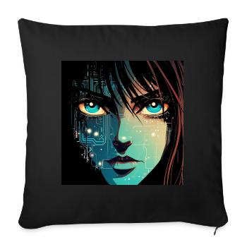 Anime Digital - Sofa pillowcase 17,3'' x 17,3'' (45 x 45 cm) - black - Front