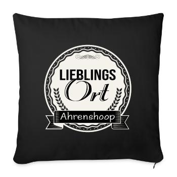 Lieblingsort Ahrenshoop - Sofakissenbezug 45 x 45 cm - Schwarz - Vorne