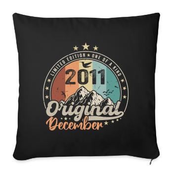 December 2011 Birthday Gift - December 2011 - Sofa pillowcase 17,3'' x 17,3'' (45 x 45 cm) - black - Front