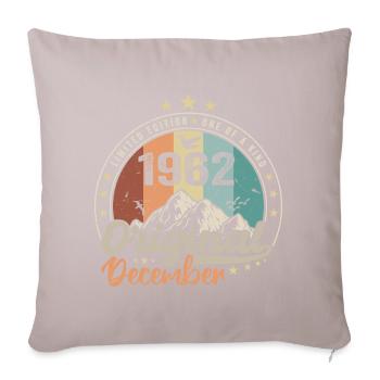 Décembre 1962 Cadeau Anniversaire - Decembre 1962 - Housse de coussin décorative 45 x 45 cm - taupe clair - Devant