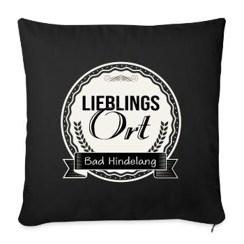 Lieblingsort Bad Hindelang - Sofakissenbezug 45 x 45 cm - Schwarz - Vorne