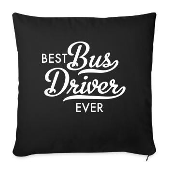 School bus - Sofa pillowcase 17,3'' x 17,3'' (45 x 45 cm) - black - Front