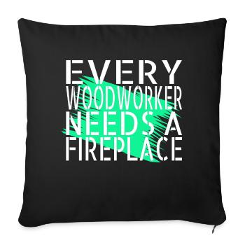 Carpenter Jokes Tshirts Present Idea - Sofa pillowcase 17,3'' x 17,3'' (45 x 45 cm) - black - Front