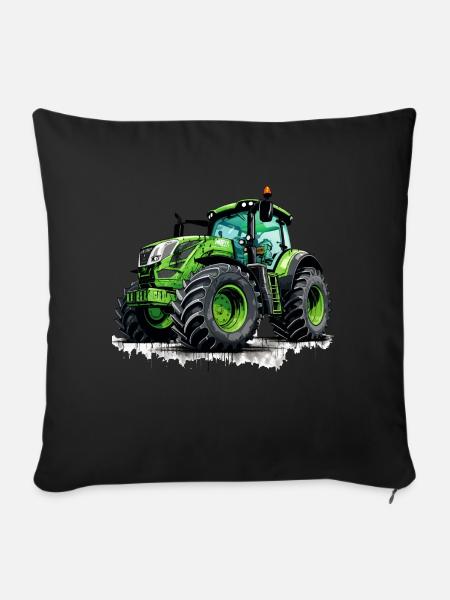 Bauern & Landwirt Traktor Geschenk für Bauer - Sofakissenbezug 45 x 45 cm - Schwarz