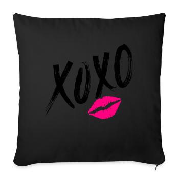 XoXo - Housse de coussin décorative 45 x 45 cm - noir - Devant