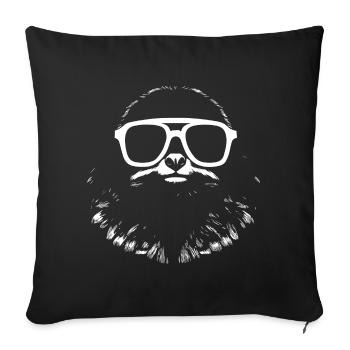 Sloths Anime Sloth Manga Sloth Sunglasses - Sofa pillowcase 17,3'' x 17,3'' (45 x 45 cm) - black - Front
