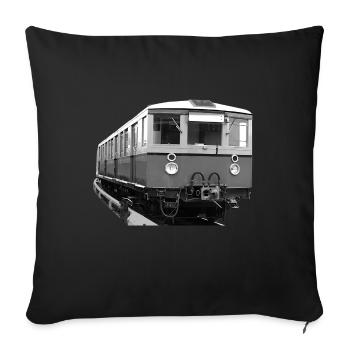 S-Bahn Berlin Railcar Railway Oldtimer - Sofa pillowcase 17,3'' x 17,3'' (45 x 45 cm) - black - Front