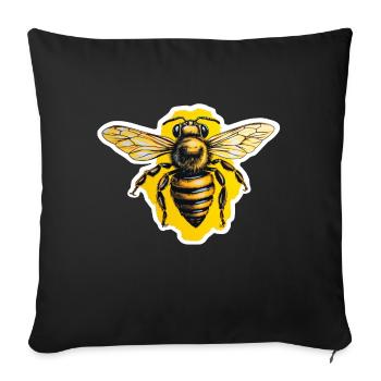 Honeybee - Sofa pillowcase 17,3'' x 17,3'' (45 x 45 cm) - black - Front