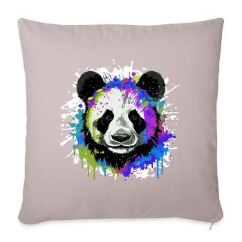 Panda Head Portrait Colorful - Sofa pillowcase 17,3'' x 17,3'' (45 x 45 cm) - light taupe - Front