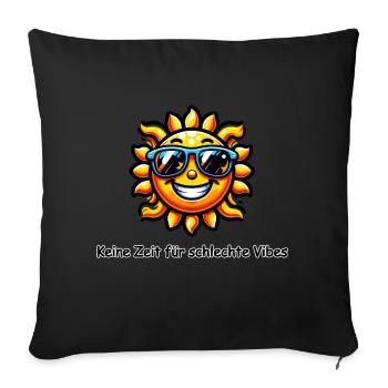 Pas le temps pour les mauvaises ondes - Housse de coussin décorative 45 x 45 cm - noir - Devant