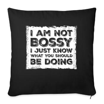Je ne suis pas autoritaire, il suffit de savoir ce que vous devriez faire - Housse de coussin décorative 45 x 45 cm - noir - Devant
