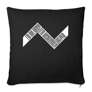 Je ne suis pas autoritaire, je suis agressivement serviable en disant des blagues - Housse de coussin décorative 45 x 45 cm - noir - Devant